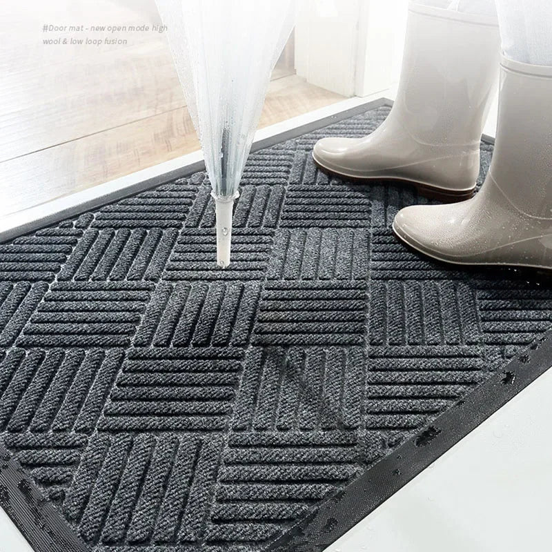 Obbty Household Commercial Rubber Indoor Outdoor Large Doormat Easy To Clean Wear-resistant Door Mat Shoe Scraper for Front Door Mat