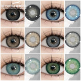 Obbty 1pair Color Contact Lenses for Eyes Natural Eye Lens Blue Eye Lenses Brown Lenses Gray Pupils Yearly Cosmetic Contacts