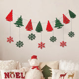 Obbty Christmas Party Background Flag Pendant Cartoon Cute Snowflake Decoration 1 Set 1 Piece.