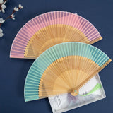 Obbty Attractive Wood Classical Dance Handheld Fan Lightweight Folding Fan Dance Party Handheld Folding Fan Daily Use