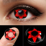 Obbty EYESHARE Red Cosplay Colored Contact Lenses for Eyes Yearly Halloween Anime Lens Beauty Makeup Contact Lenses Christmas Party