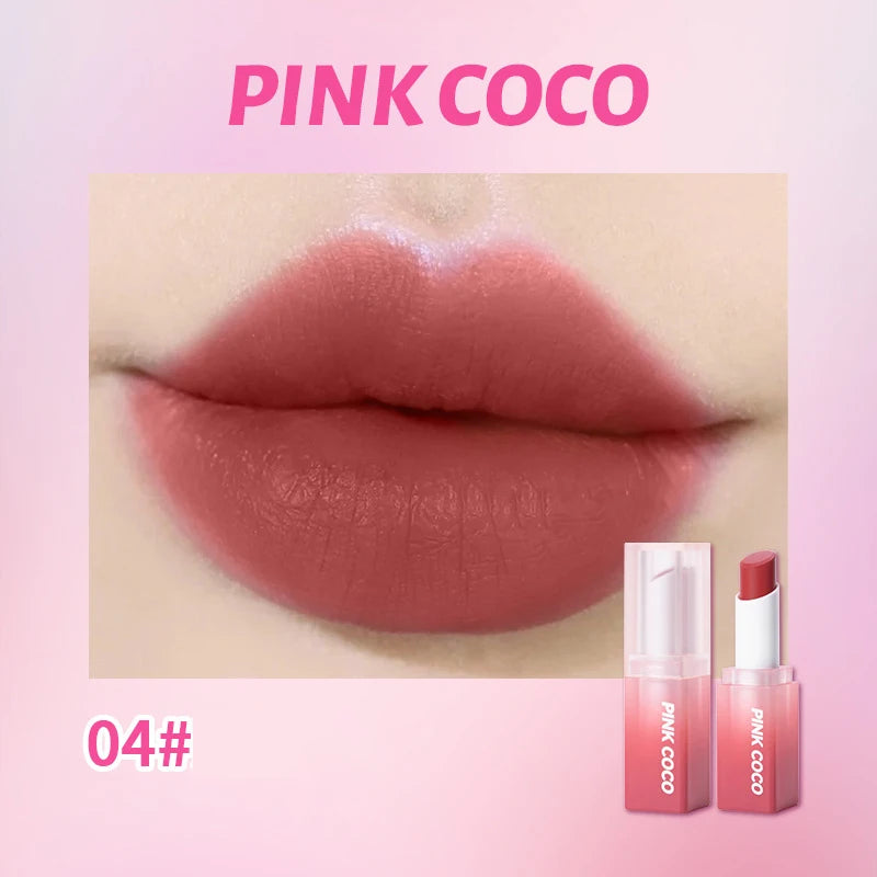 Obbty Velvet Matte Lipstick Moisturizing Waterproof Lasting Nude Peach Lip Tint Non-stick Cup Lip Gloss Red Lipstick Cosmetics Make Up