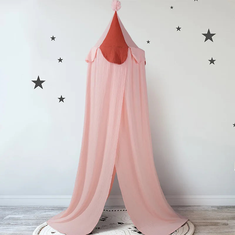 Obbty Cotton Hanging Canopy for Baby Room Decoration Canopy Round Tent for Nursery Bed Valance Photography Props