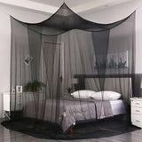 Obbty Sexy Mosquito Net Palace Four Door King/Queen Double Size Home Single  Bed Prevent Insect Outdoor Square Grace White Canopy Net