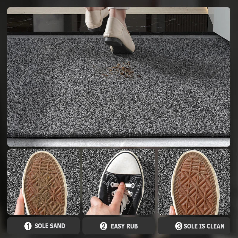 Obbty Home Floor Anti-dirty Mat Entrydoor Scraping Mud Dusting Balcony Aisle Hallway Mat Wear-resistant Rub-resistant Non-slip Carpet