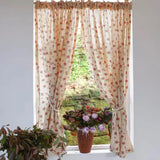 Obbty American Flowers Tulle Short Curtains for Living Room Korean Pastoral Floral Half Curtains for Kitchen Bedroom #A493