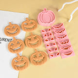 Obbty 13Pcs/Set Halloween Cartoon Cookie Molds Pumpkin Biscuit Fondant Embosser Cutter Mould Halloween Party Pastry Decor Baking Tools