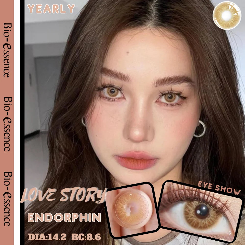 Obbty 1 Pair Lens Korea Colored Contact Lenses for Eye Color Lenses Big Eye Lenses Brown Lenses Blue Eye Lenses Hotsale