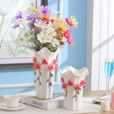 Obbty 3D Ceramic Vase Home Decor Creative Design Porcelain Decorative Flower Vase For Wedding Decoration