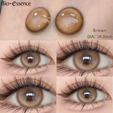 Obbty Colorcon Korean Lenses Colored Contact Lenses with Degree Myopia Lenses Brown Lenses Natural Eye Lenses Gray Lense