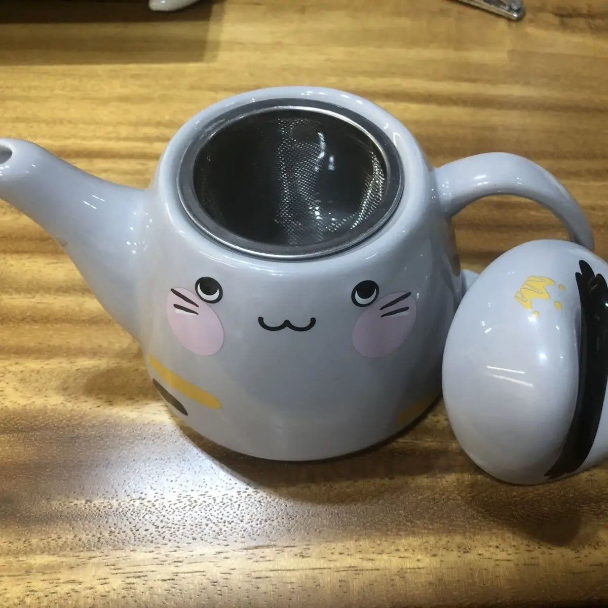 Obbty 400ml Fat Cat Ceramic Mother and Child Pot Coffee Teapot Set Tea Pot Japanese Cartoon Tea Maker 1 Pot 1 Cup