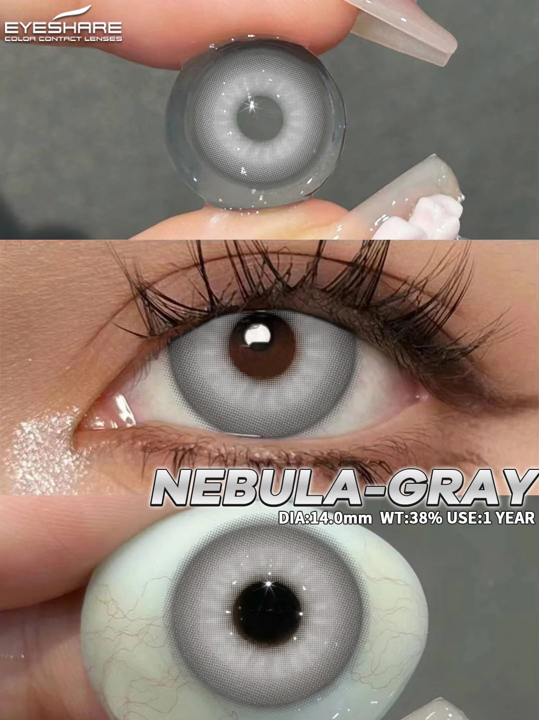 Obbty 1pair Colored Contact Lenses Purple Eye Lenses Yearly Cosplay Red Lenses Cosmetic Contact Helloween Soft Makeup Pupils