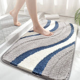 Obbty Bathroom Absorbent Carpet Modern Minimalist Thickened Small Carpet Home Door Rubber Non-Slip Skin-Friendly No Shedding Floor Mat