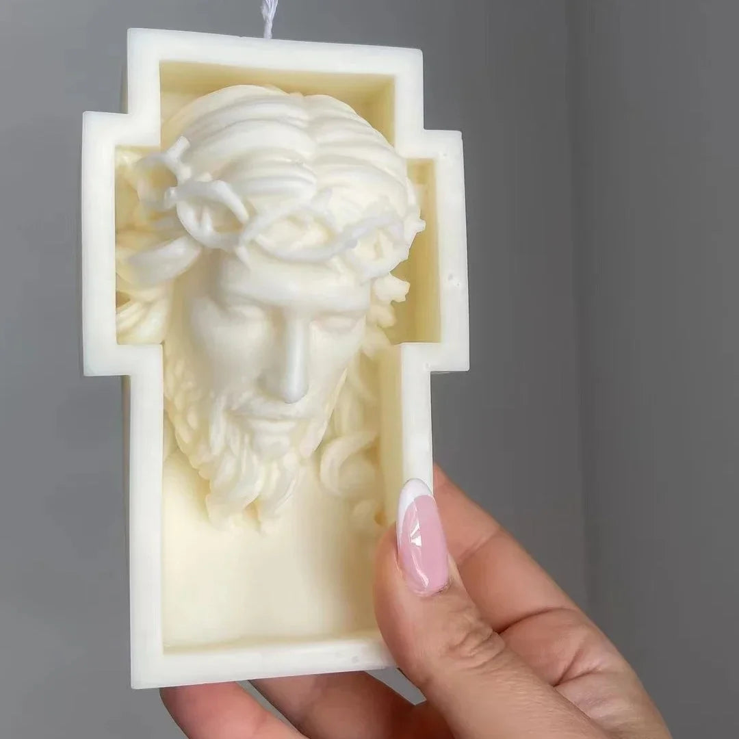 Obbty 2D/3D Sun Goddess Candle Silicone Mold Moon Goddess Face Candle Silicone Mold Soap Cake Chocolate Mold Resin Gypsum Mold