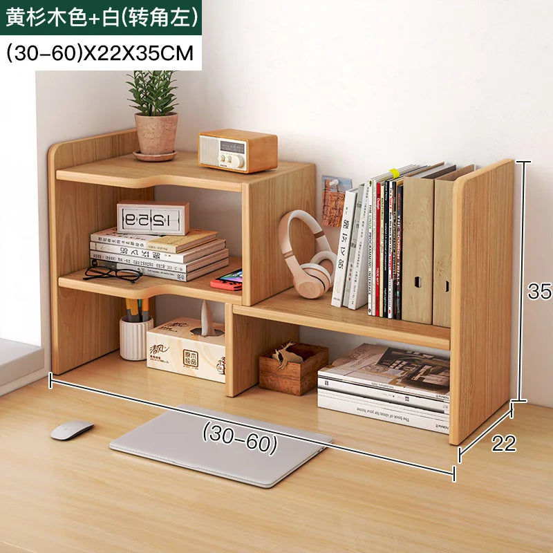 Obbty Desk Bookshelf Desktop Shelving Desk Storage Shelf Dormitory Good Learning Desk Multi-layer Small Layer Shelf Layered Shelf