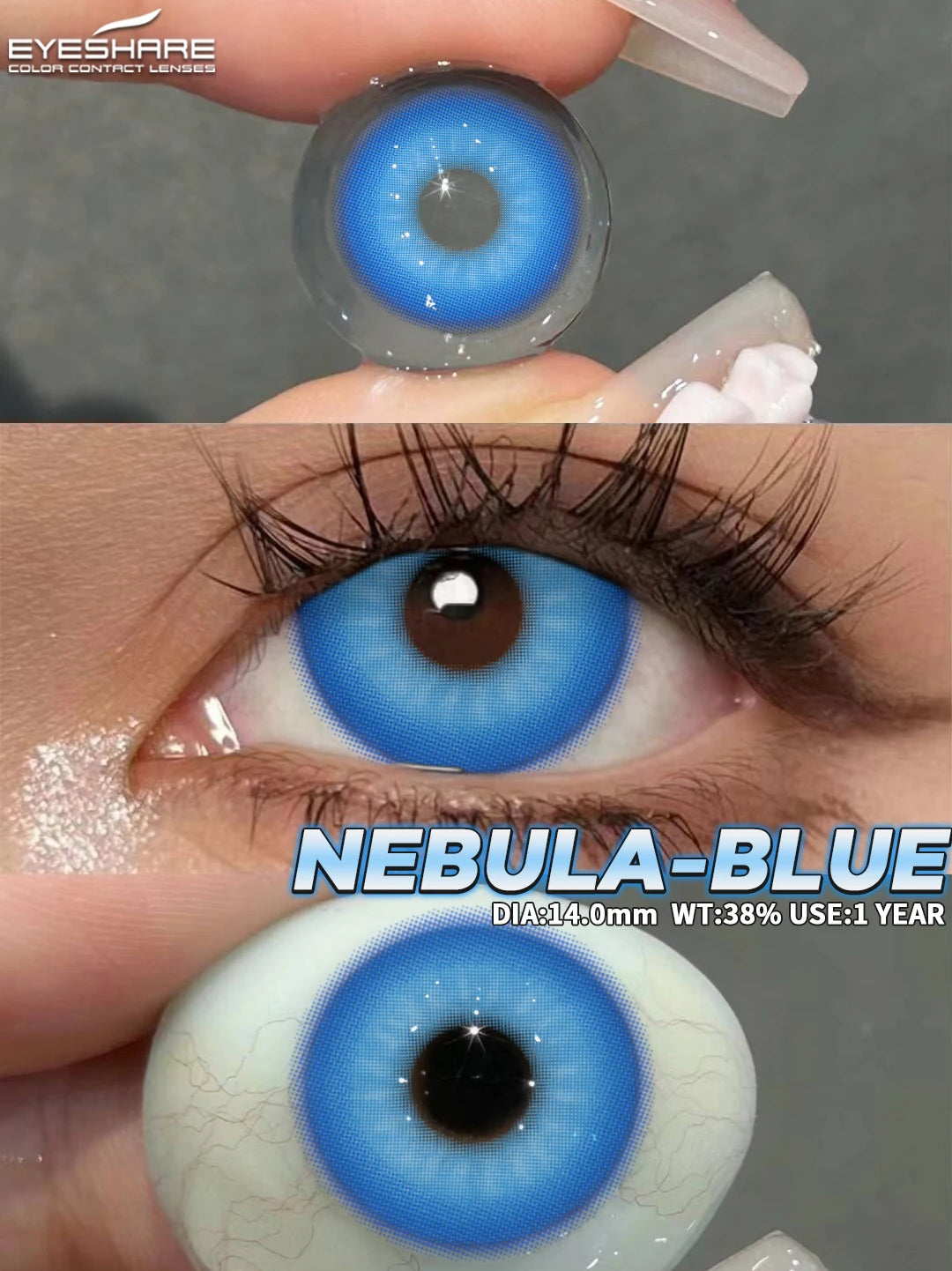 Obbty 1pair Colored Contact Lenses Purple Eye Lenses Yearly Cosplay Red Lenses Cosmetic Contact Helloween Soft Makeup Pupils