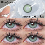 Obbty 1 Pair Korean Lenses Mermaid Green Colored Contact Lenses with Degree Myopia Lenses Green Lenses High Quality Lenses