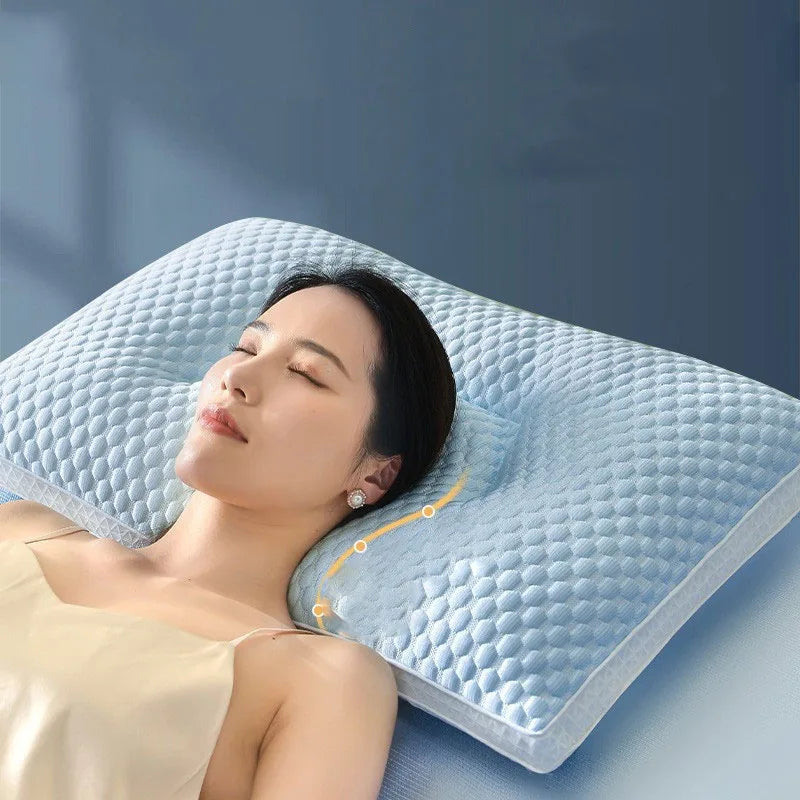 Obbty New Cool Feeling Ice Rayon Summer Pillow Cervical Care for The Neck and Cervical Spine Cooling Pillow Breathable Sleeping Pillow