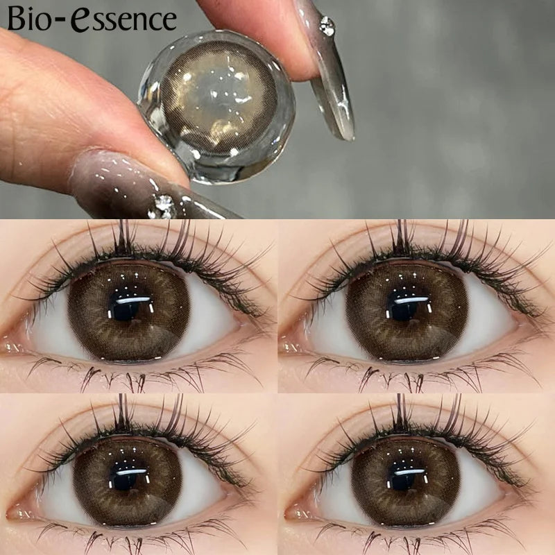 Obbty Contact Lenses for Eyes with Degree 1 Pair Big Eye Lenses Brown Lenses Fog Pearl Lens Korean Lenses Natural Lenses