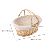 Obbty Picnic Basket Wedding Ceremony Decorations Woven Willow Wicker Flower Hanging Candy Child