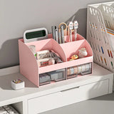 Obbty Desktop Organizer With Drawers Desk Organizer Tabletop Makeup Storage Box Smooth And Sturdy Office Supplies Storage Box Multi