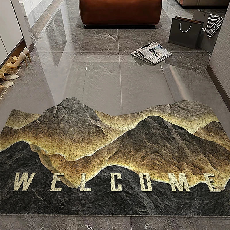 Obbty Light Luxury Doormat Anti-skid and Wear-resistant Doormat Silk Ring for Entering The Door Customizable Mat Household Carpet