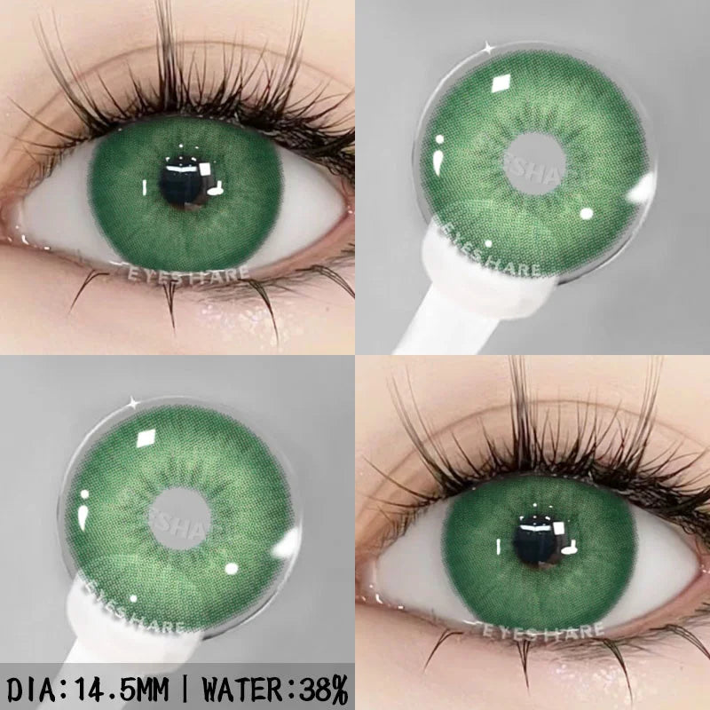 Obbty 1pair Color Contact Lenses for Eyes Natural Eye Lens Blue Eye Lenses Brown Lenses Gray Pupils Yearly Cosmetic Contacts