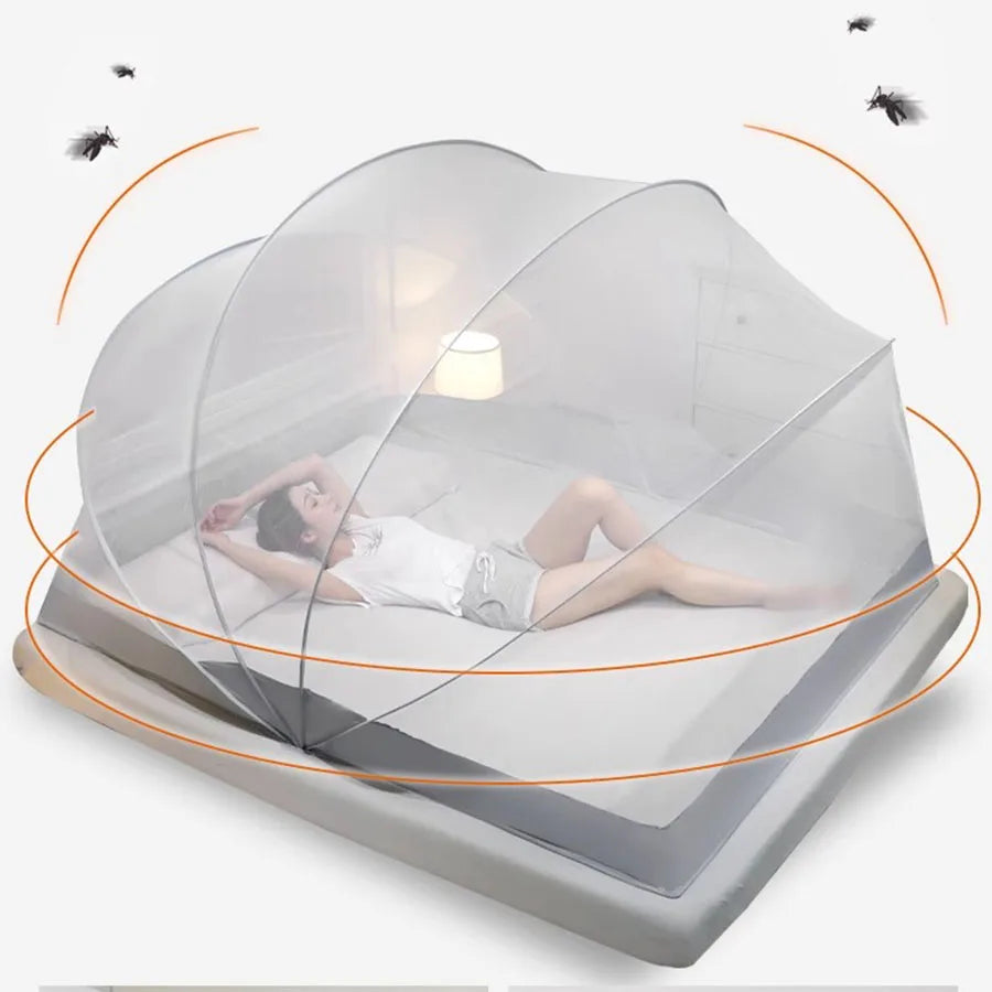 Obbty Stand Mosquito Net Portable Folding Durable Portable Mosquito Net Nail Proof Protector Easy Mount Double Bed Zanzariere Bed Tent