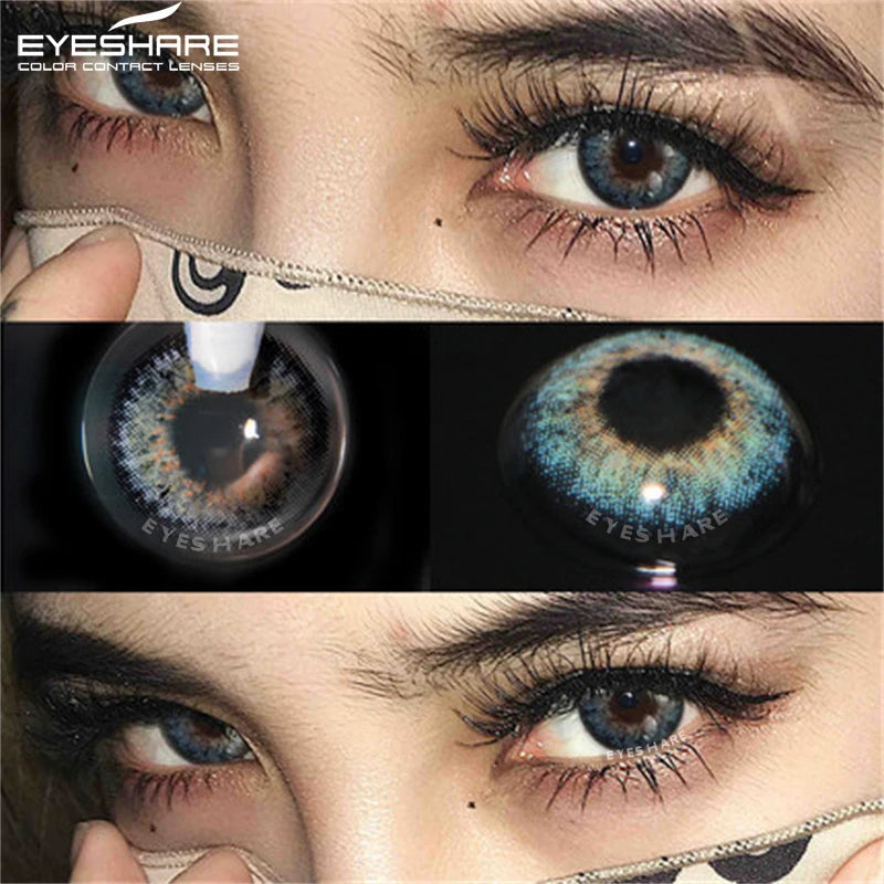 Obbty EYESHARE Color Contact Lenses Yearly Colored Lenses Natural Color Contact Lens For Eyes Beauty Pupilentes Cosmetics Contact Lens