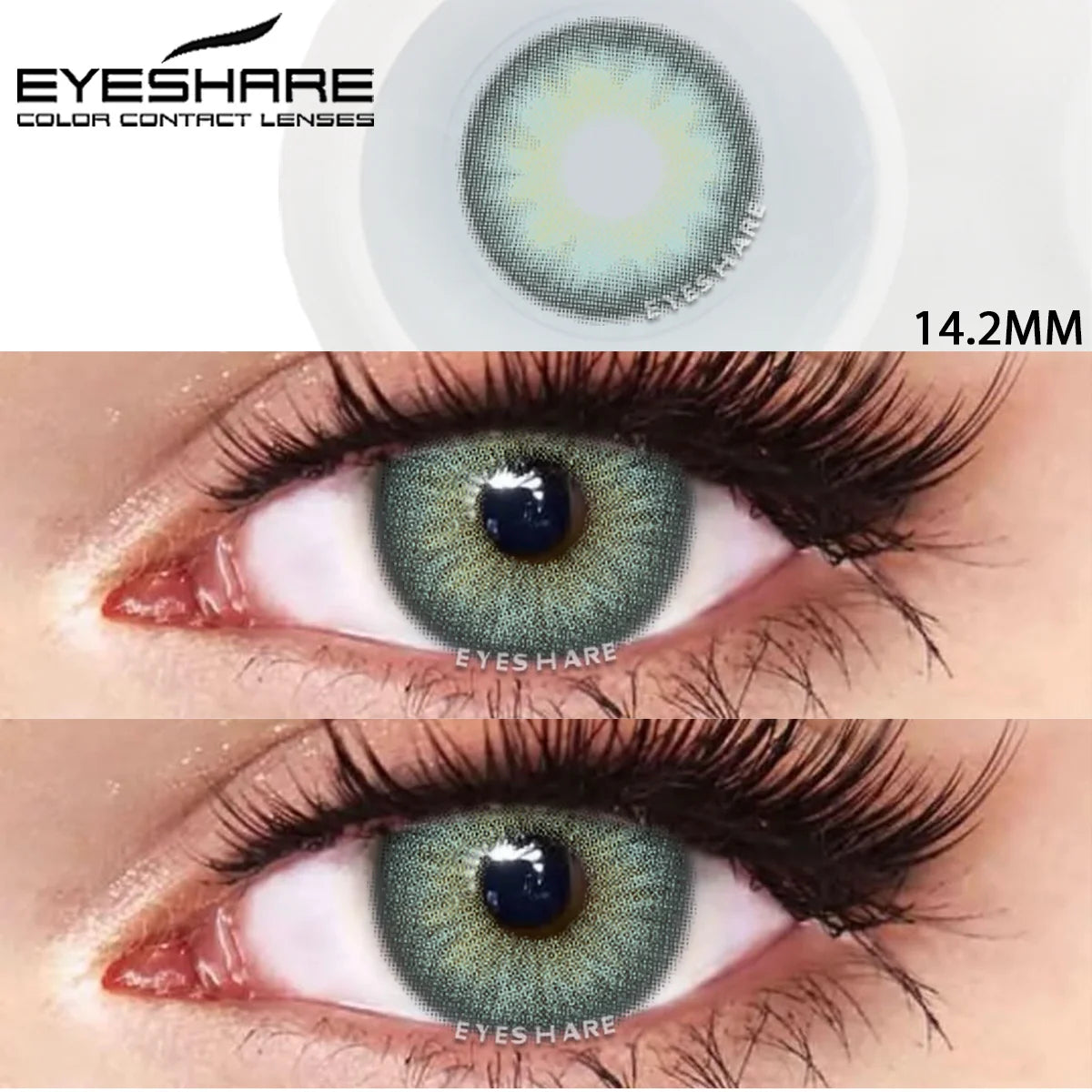 Obbty Colored Contact Lenses for Eyes 1pair Big Eye Lenses Black Eye Lens Natural Look Lenses Yearly Color Cosmetic Eye Lens