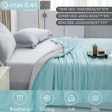 Obbty Cooling Blanket for Bed Silky Air Condition Comforter Lightweight Cooled Summer Quilt with Double Side Cold & Cooling Fabric