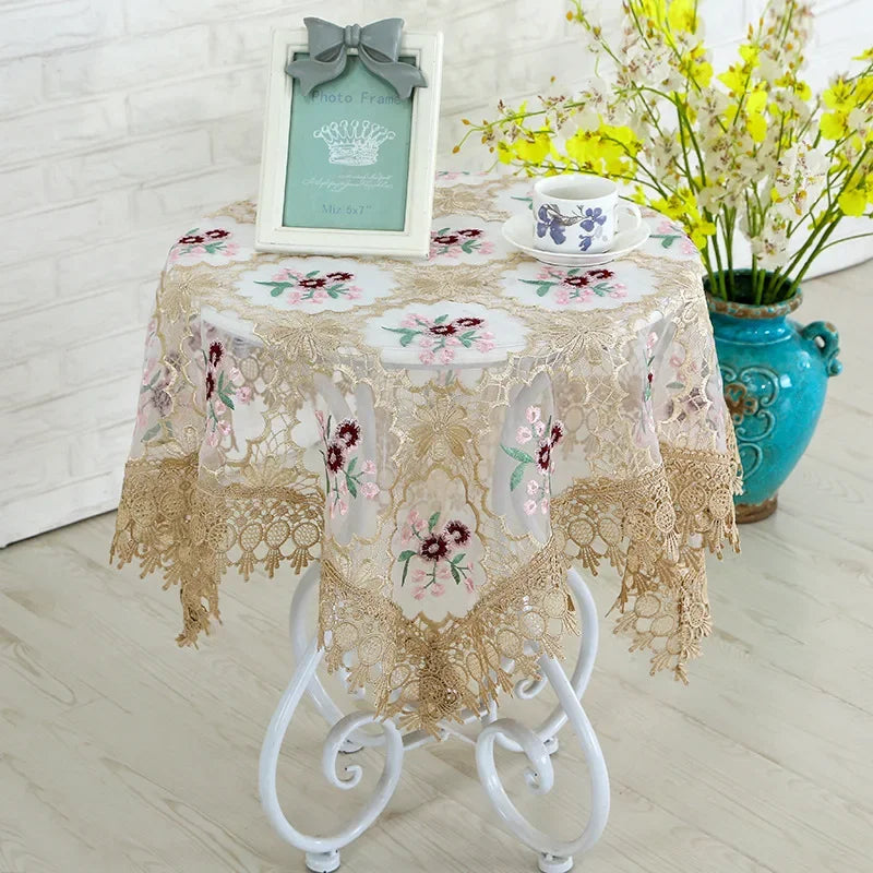 Obbty Lace Tablecloth for Coffee Table, Rectangular Cloth, Coffee Table Cover, Elegant Table Cloths, Dining Table Cover