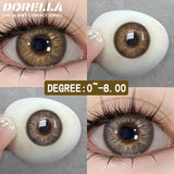 Obbty D'ORELLA Colorcon 1 Pair Contact Lenses for Eyes Colored Contact Lenses with Degree Myopia Lenses Gray Eye Lenses Brown Lenses