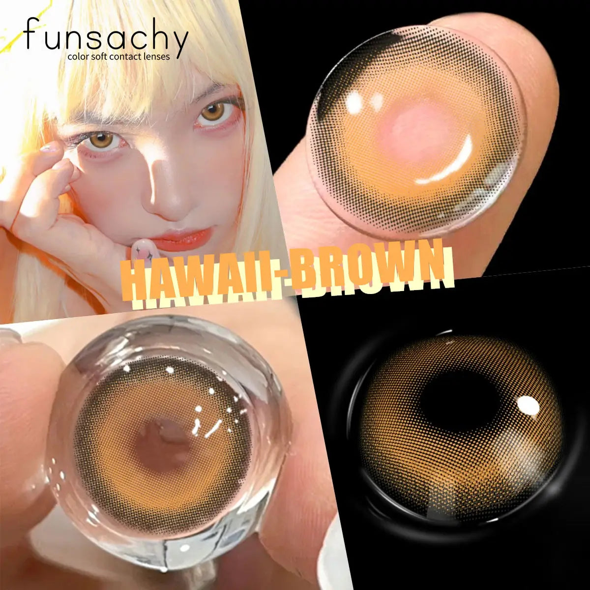 Obbty FUNSACHY 1pair Natural Color Contact Lenses for Eyes Natural Blue Contact Lenses Korean Eye Lenses 14.5mm Pupils Contacts Yearly