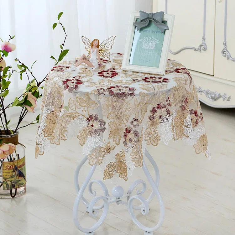 Obbty Lace Tablecloth for Coffee Table, Rectangular Cloth, Coffee Table Cover, Elegant Table Cloths, Dining Table Cover