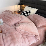 Obbty Winter Luxury King Queen Size Bedding Set Home Textiles Thickened Warm Plush Duvet Cover Bed Sheet Pillowcase 4pcs Bed Linen Set