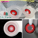 Obbty 1Pair Color Contact Lenses For Eyes Red Set Yearly Lenses Cosplay Anime Beauty Makeup halloween Contact Lenses New Year