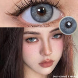 Obbty Natural Colored Contact Lenses for Eyes 1Pair Green Eye Lenses Blue Eye Contacts Brown Lenses Yearly Korean Gray Pupils