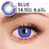 Obbty 1 Pair Colorcon Colored Contact Lenses with Degree Myopia Lenses Anime Accessories Pink Lense Cosplay Lens Halloween