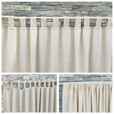 Obbty High Quality Natural Linen Blackout Curtains Eco-friendly Cotton Cortinas for Living Room Cafe Kitchen Short Curtain Hemp Blinds