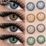 Obbty Color Contact Lenses for Eyes 2pcs Blue Eye Lenses Green Lenses Beautiful Pupil Yearly Makeup Cosmetic Eye Contact Lens