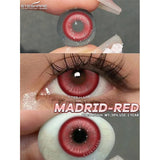 Obbty 1pair Colored Contact Lenses Purple Eye Lenses Yearly Cosplay Red Lenses Cosmetic Contact Helloween Soft Makeup Pupils