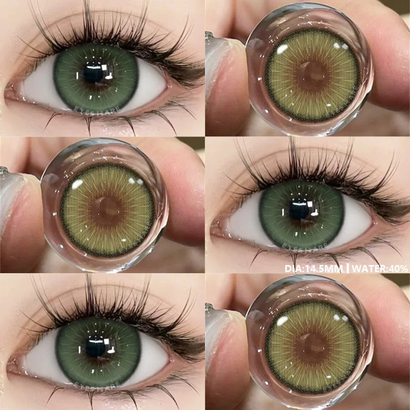 Obbty 1pair New Color Contact Lenses for Eyes Natural Blue Eye Lenses Purple Lenses Gray Eye Contacts Brown Eye Lens Yearly