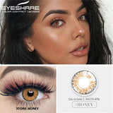 Obbty EYESHARE 2pcs Color Contact Lenses for Eyes 3 TONE Blue Eyes Contact Beauty Pupils Makeup Colored Lens Yearly Contact Lens