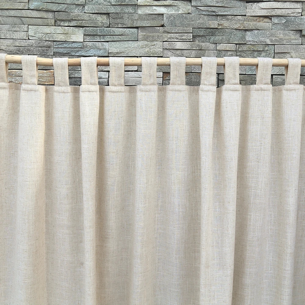 Obbty High Quality Natural Linen Blackout Curtains Eco-friendly Cotton Cortinas for Living Room Cafe Kitchen Short Curtain Hemp Blinds