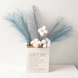 Obbty 50PCS Fluffy Pampas Grass Boho Decor Artificial Flower Fake Plant Reed Simulated Party Wedding Home Decoration 42CM