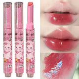 Obbty Water Light Mirror Lipstick Pen Glitter Lip Tint Long Lasting Moisturising Love Heart Shape Solid Lip Gloss Lip Makeup Cosmetics