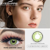 Obbty EYESHARE 2pcs Colored Contact Lenses Natural Color Contact Lenses For Eye BLUE GREEN Yearly Beauty Makeup Cosmetic Contact Lens