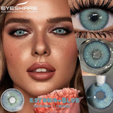 Obbty  1Pair Fashion Colored Contact Lenses New Gray Lenses Blue Eye Contacts Cosmetic Green Eye Lenses Yearly Color Eye Lens