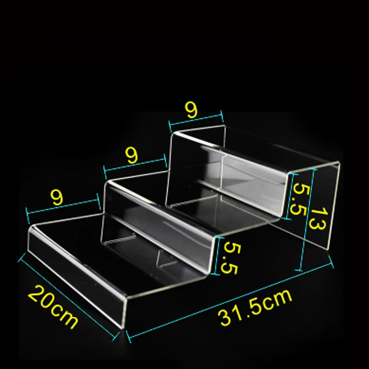 Obbty Acrylic Display Rack Transparent Shoe Rack U-shaped Hand Made Model Doll Display Risers Shelf Candy Dessert Table Decorations